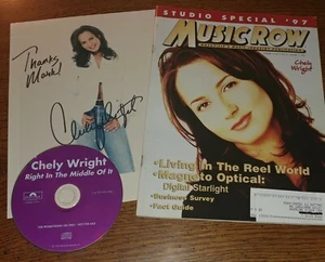 CHELY WRIGHT COUNTRY MUSIC  8X10 COLOR PRINT & ON MUSIC ROW MAG '97 & PROMO CD. - Bild 1 von 9