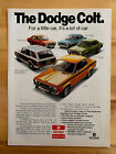 1974 Dodge Colt Original Magazine Ad For A Little Car Its A Lot Of Car