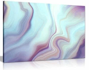 Abstrakt Modern Modern Marmoriert Linien Leinwand Wandbild Bild Druck - Bild 1 von 5