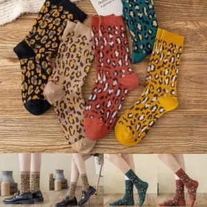 Comfortable Breathable Harajuku Leopard Print Women Socks Skateboard Socks - Picture 1 of 17