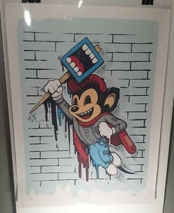 Stampa Greg Mike Mighty Mouf firmata numerata 24 x 18 edizione mouse 25 street art - Foto 1 di 12