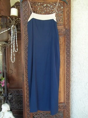 Antiguo Vestido Frock Flapper Años 20 Años 30 Azul Marino de Bullocks Talla S Broches Laterales Foto 1 de 4