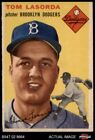 1954 Topps #132 Tommy Lasorda Dodgers RC HOF (as MANAGER) 4 - VG/EX