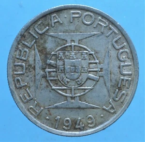 MOZAMBICO 5 ESCUDOS 1949 ARGENTO SILVER COIN CURRENCY NUMISMATICA MONETE - Bild 1 von 2