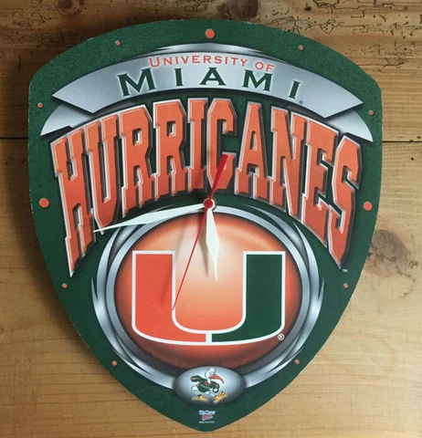 University of Miami Hurricanes  Wincraft  NCCA Licensed Clock Cover