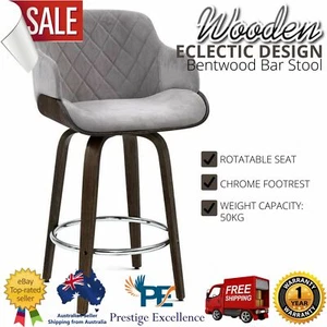 Kitchen Bar Stool Swivel Chairs Barstools Wooden Stools Dining Chair Furniture - Picture 1 of 8