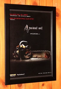 Resident Evil 4 PS2 GameCube Capcom Old Promo Small Poster / Ad Page Framed. - Picture 1 of 3