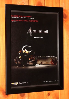 Resident Evil 4 PS2 GameCube Capcom Old Promo Small Poster / Ad Page Framed. - Image 1 of 3