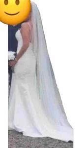 Mark Lesley Ivory wedding dress size 8 used worn for approximately one hour! - Picture 1 of 5