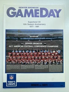 NFL GAME PROGRAM - K.C. Chiefs @ Denver Broncos - Oct. 20, 1991 - Picture 1 of 12