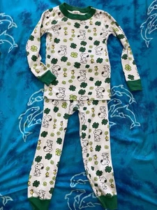 Hanna Andersson Peanuts Snoopy Woodstock Organic Cotton Long Pajamas 4T - Picture 1 of 7