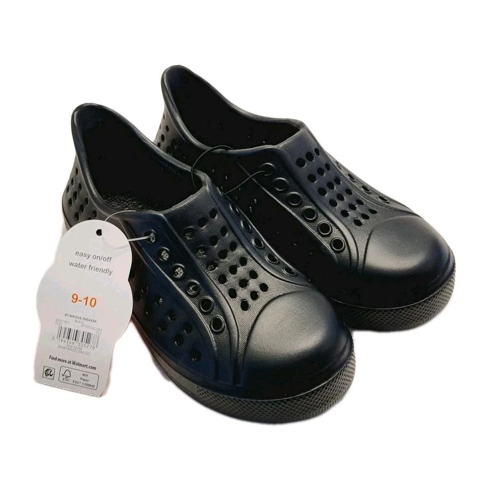 Tênis de água WN infantil EVA tamanho 9/10 praia areia preto unissex - Imagem 1 de 4