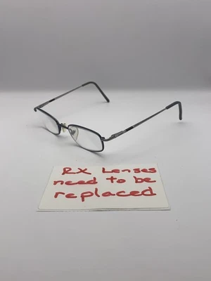 Gant Eyeglasses 51-19 Iron Blue Metal Rectangular Oval Frame - Image 1 of 4