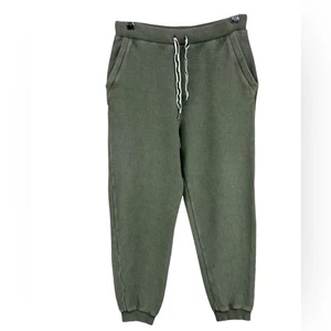 Aerie Green Ribbed Jogger Lounge Pants Women’s Large - Picture 1 of 8
