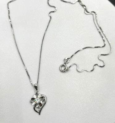 Collana in Argento 925 Nickel Free Ciondolo con Zircone - Immagine 1 di 4