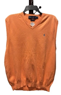 Chaleco Ralph Lauren The Oregon Club de Golf para Hombres XL Naranja Mandarina Elastizado Foto 1 de 4