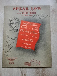 Speak Low Vintage Sheet Music 1943 Kurt Weill - Picture 1 of 7