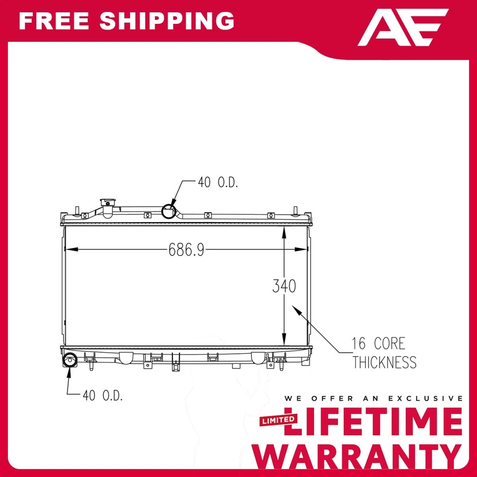 Radiador para Subaru Forester 2014-2018 Foto 1 de 1