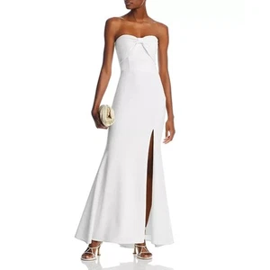 Aqua Scuba Strapless Bow Front Gown Size 10 - Picture 1 of 9