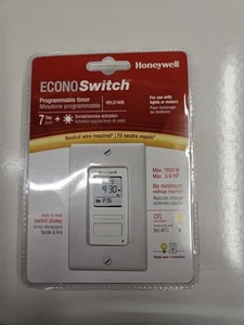 Honeywell Home RPLS740B Econo Schalter 7 Tage programmierbare Zeitschaltuhr Leuchten und Motoren - Bild 1 von 3
