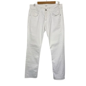 Hudson Byron Jeans Straight White 5 Pocket Denim Pants 32 Preppy Minimalist Boho - Picture 1 of 13