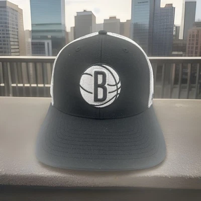 Brooklyn Nets Hat '47 Brand "" Mystery Promo Mesh Snapback Trucker Cap OSFM H78 - Image 1 of 4