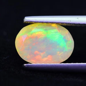 1.55cts Patchwork Harlequin Rainbow Color Pay Faceted Welo Opal Fine Gem - Picture 1 of 1