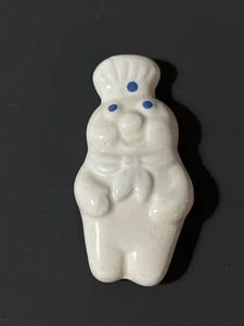 Calamita frigo ceramica 3" Pillsbury Dough Boy 1988 vintage - Foto 1 di 4