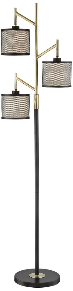 Lámpara de pie de metal Lite Source Elena 66 1/4" café 3 luces Foto 1 de 1