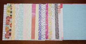 Grande carta artigianale scrapbooking lotto misto cartoncino stock, 12x12, 12x9 - Foto 1 di 7