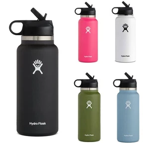 32oz 946ml Sport Water Bottle Stainless steel Wide Mouth W/Straw Lid - Picture 1 of 14