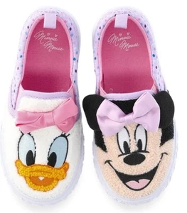 Minnie Mouse & Daisy Duck Disney Junior Toddler Girl Slip-On Sneakers 11 - Picture 1 of 6