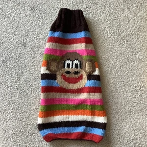 Chilly Dog Monkey Sweater Wool Small Medium Stripe Holiday Christmas - Picture 1 of 9