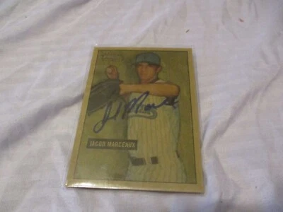 2005 BOWMAN JACOB MARCEAUX AUTOGRAPHED CARD - Image 1 of 2