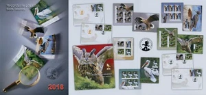 Rumänien 2018 Vögel,Uhu,Pelikan,Specht,Adler Mi.7464-67,Zf.,KB,Block 767,FDC - Bild 1 von 11