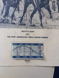 SEATTLE SLEW Belmont Stakes WINNING TICKET Photo from Money Magazine 1977 - Picture 1 of 5