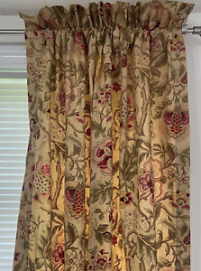 Waverly Imperial Dress Floral Window Treatment Rod Pocket Curtain Pair 41"x84"