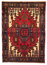 198 x 140 cm | Old (1980) Vintage Handmade Persiann Carpet, Oriental Wool Rug
