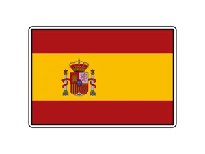 #2705 Bandera de España Mundo País Pegatina Impermeable Vinilo Calcomanía Troquelada Coche - Imagen 1 de 1