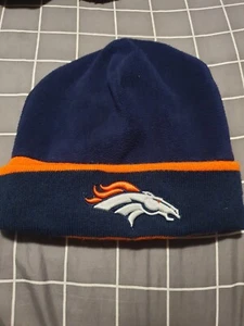 Denver Broncos Beanie Mütze Cap Herren NFL Football blau orange Stretch Strickbündchen - Bild 1 von 4