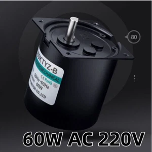 Motoriduttore Sincrono AC 220V Coppia Alta 105kg.cm Ingranaggio Metallo Reversibile 60W - Foto 1 di 9