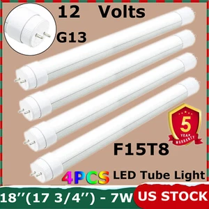 F15T8 LED Tube Light-18-Inch (17-3/4 Inch Actual Length) 12V AC 7W (15W Equival) - Picture 1 of 12