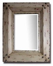 Industrial Rustic White Cafe Home Decorative Classic Vintage Retro Wall Mirror