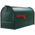 Elite Post-Mount Mailbox, Large, Green Steel -E1600G00