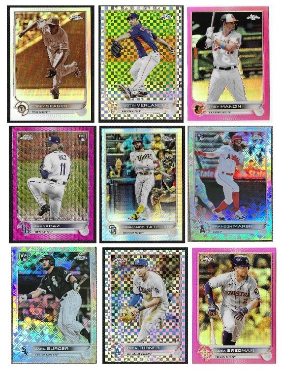 2022 Topps Chrome Refractors Sepia Pink Wave X-Fractor Prism Logofractor Rookies - Image 1 of 1