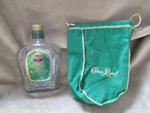 CROWN ROYAL REGAL APPLE FLAVORED Canadian Whisky 750ml Empty Bottle & Bag - Picture 1 of 5