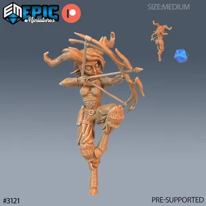 6K Resin 32mm Epic Miniatures Satyr Girl Shooting (Medium) for D&D - Picture 1 of 1