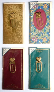 Corazón Oro Metal LATÓN MARCADOR Libros Amor Regalo x Esposa Ella Él Hombre San Valentín - Imagen 1 de 10