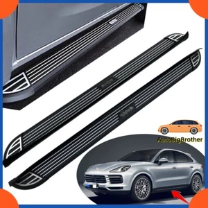 Running Boards Side Steps Nerf Bar Fits for Porsche Cayenne 2018+ 2021 2022 2023 - Picture 1 of 18