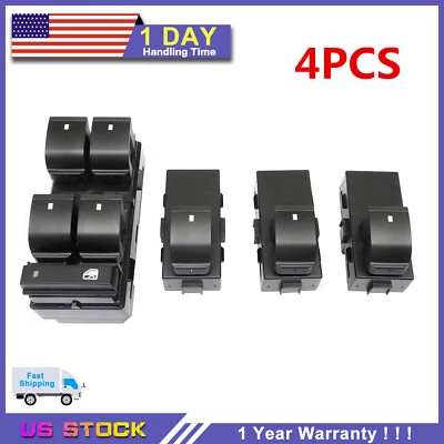 4x Interruptor de ventana para Chevy Silverado GMC Sierra 1500 2500 HD 3500 HD 07 08-2013 Foto 1 de 4